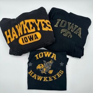 Iowa‎ Hawkeyes Black Sweatshirt Hoodie T Shirt Bundle Adult Small College